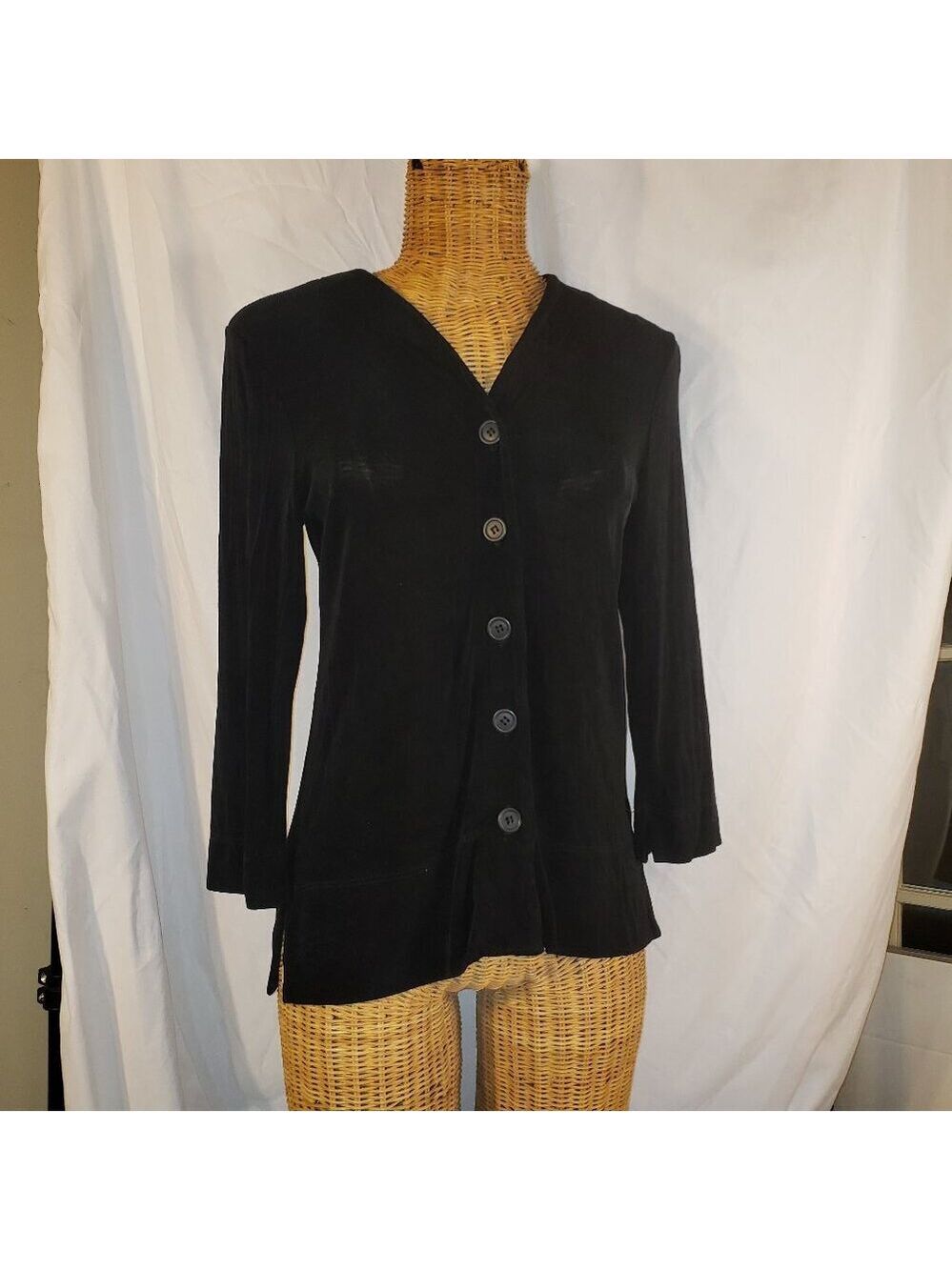 Choices Petites Black Button up Blouse - PM